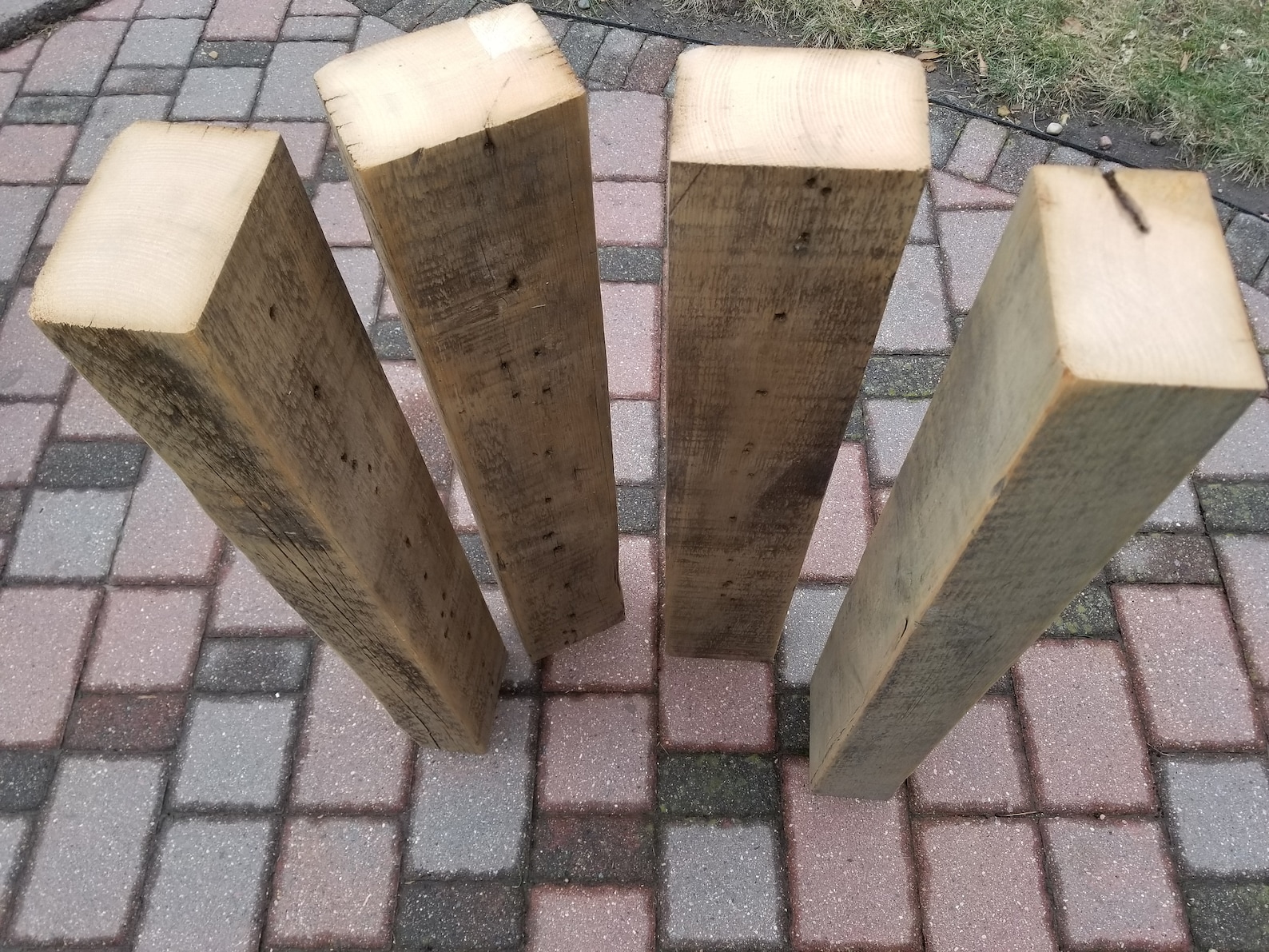 Barn Rustic Table Legs Barn Wood Rustic Table Leg Set of 4 30x 4x 6 - Etsy