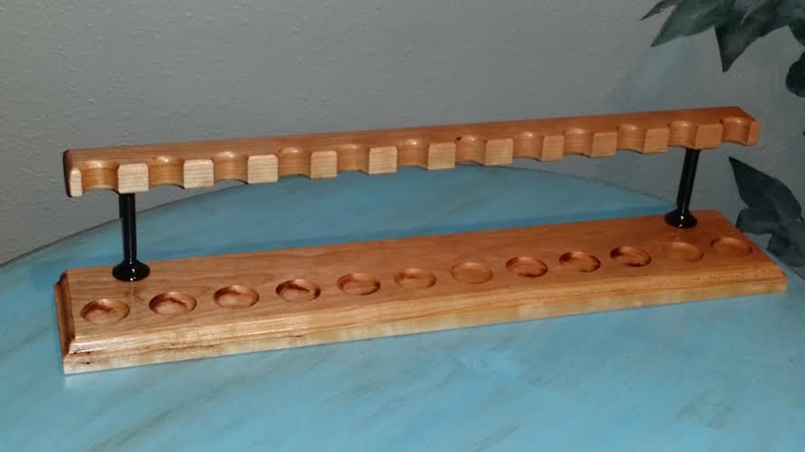 Pipe Rack Cherry or Oak Wood You Pick Stain Color - Etsy