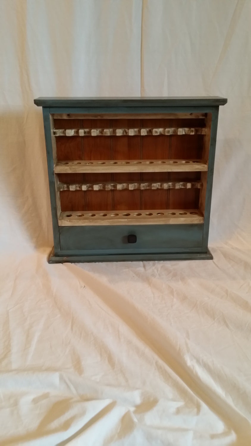 24 or 36 Pipe Rack Display Cabinet Solid Maple Custom Painted Pick Your ...