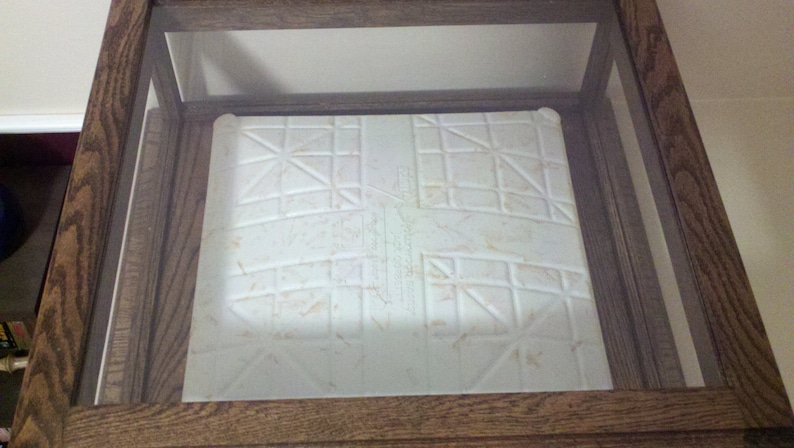 BASEBALL BASE display case solid oak cabinet shadow box image 7