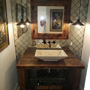 barn Medicine  cabinet with mirror made from 1892  barn wood
