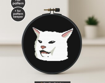 Smudge the Cat Meme Cross Stitch Pattern (PDF)