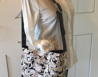 Upcycled bag with belt strap