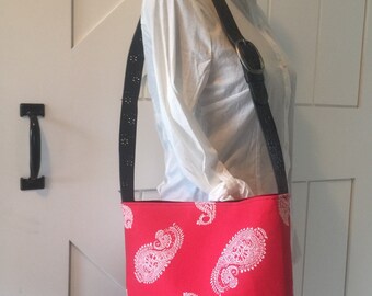 Upcycled bag with belt strap