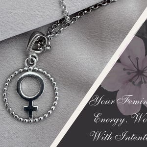 Venus Symbol Pendant • Feminist Jewelry in 925 Sterling Silver • Feminine Power Necklace • Gift for Girlfriend • Handmade in Ukraine
