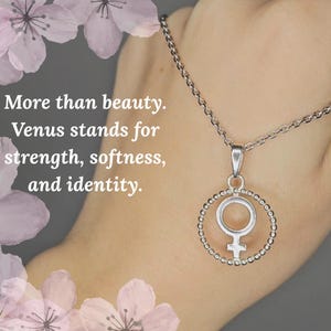 925 Silver Venus Symbol Pendant • Feminine Energy Jewelry • Minimalist Necklace Gift • Women Empowerment Jewelry