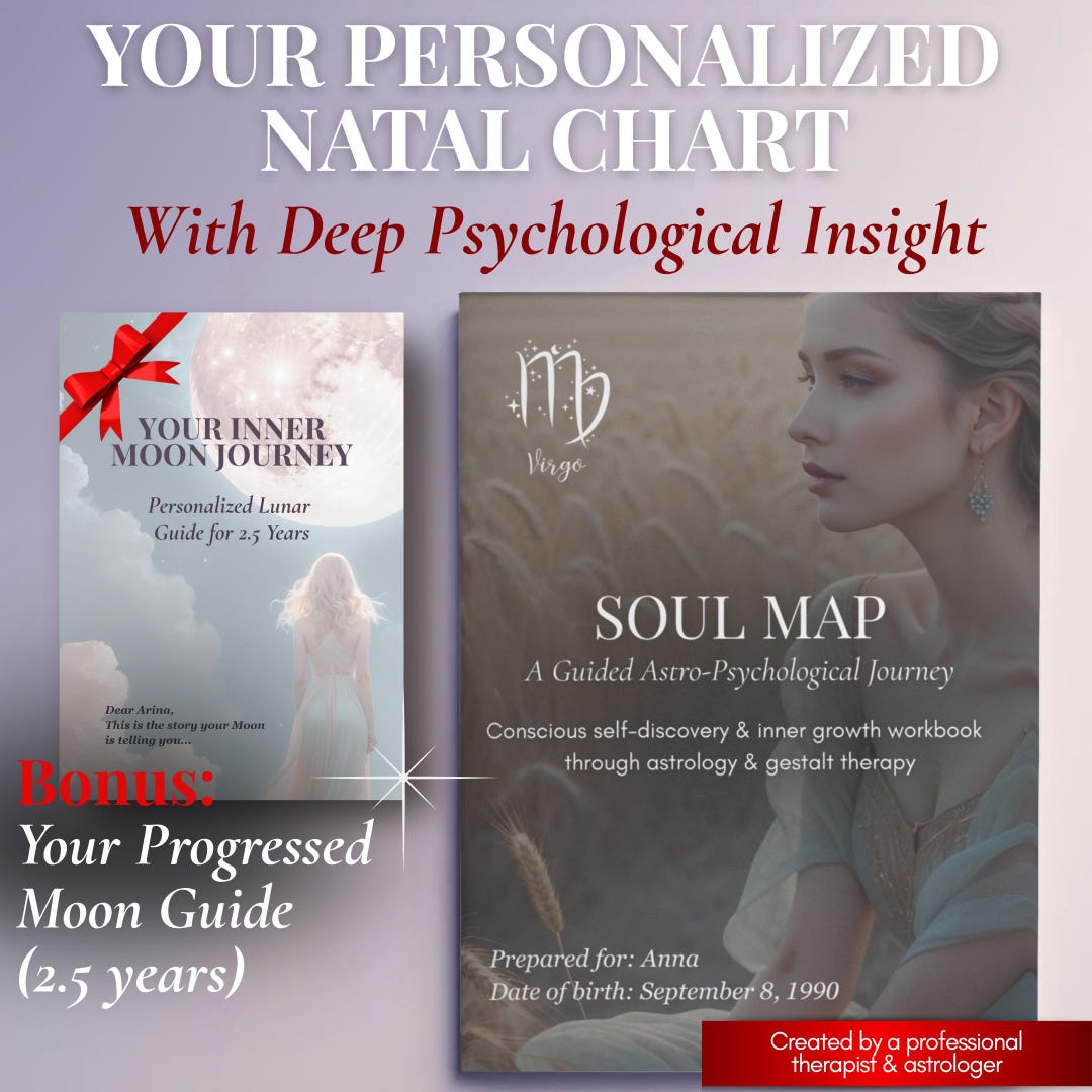 Personalized Natal Chart + Progressed Moon • Custom Astrology Birth