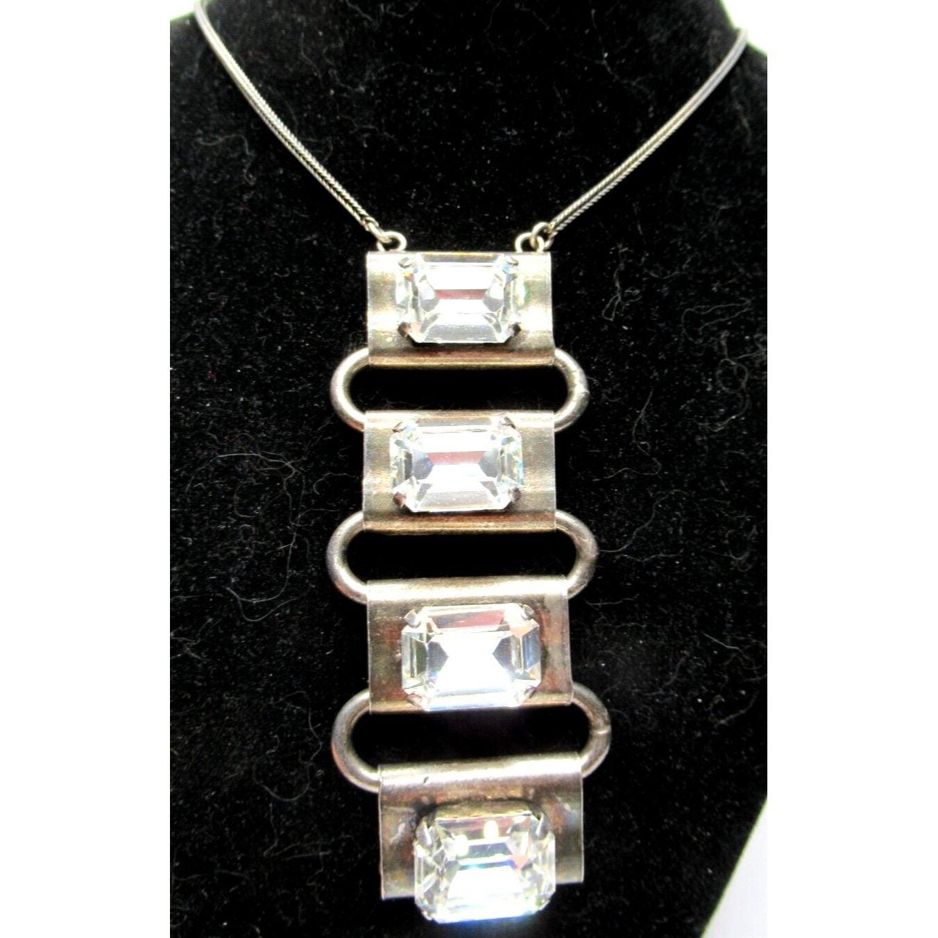 ARIS GELDIS PARIS ネックレス ARIS GELDIS PARIS Sparkling Ice Rhinestone Modernist Vintage