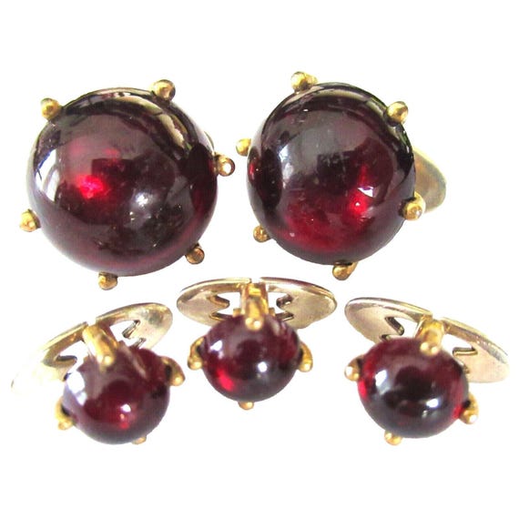Boutons De Manchette Vintage Dorés Gravés HR Patent SGDG - Occasion - Accessoire Costume Ancien