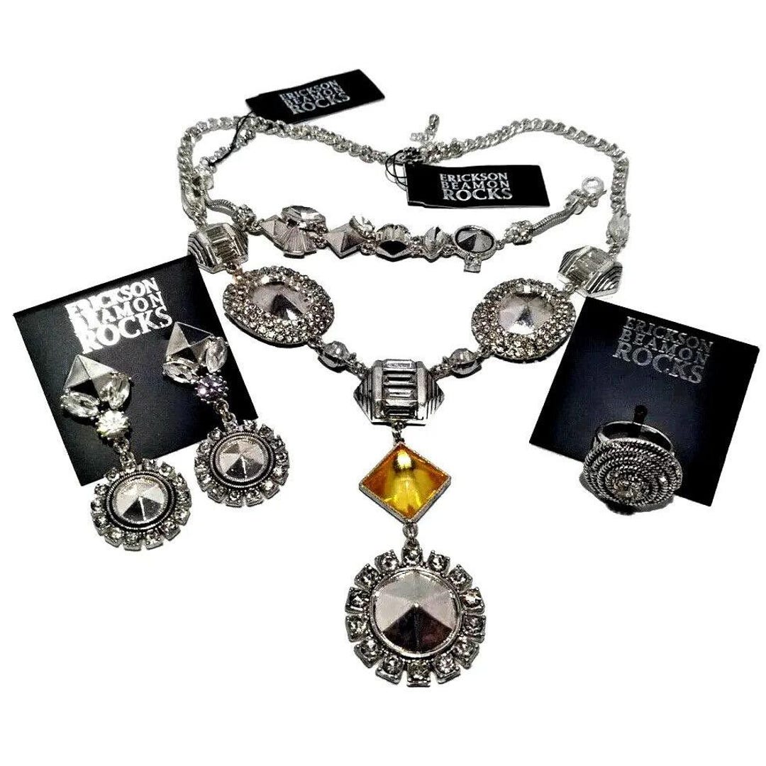 NWT ERICKSON BEAMON Heavy Crystal Grande Parure Set - Etsy display picture 1