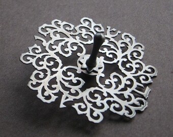 Delightful Dreidel, Modern Metal Hanukkah Dreidel
