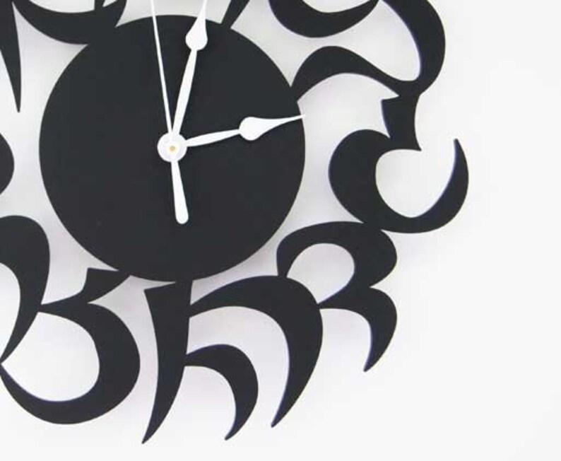 Hebrew Clock in Black - Etsy