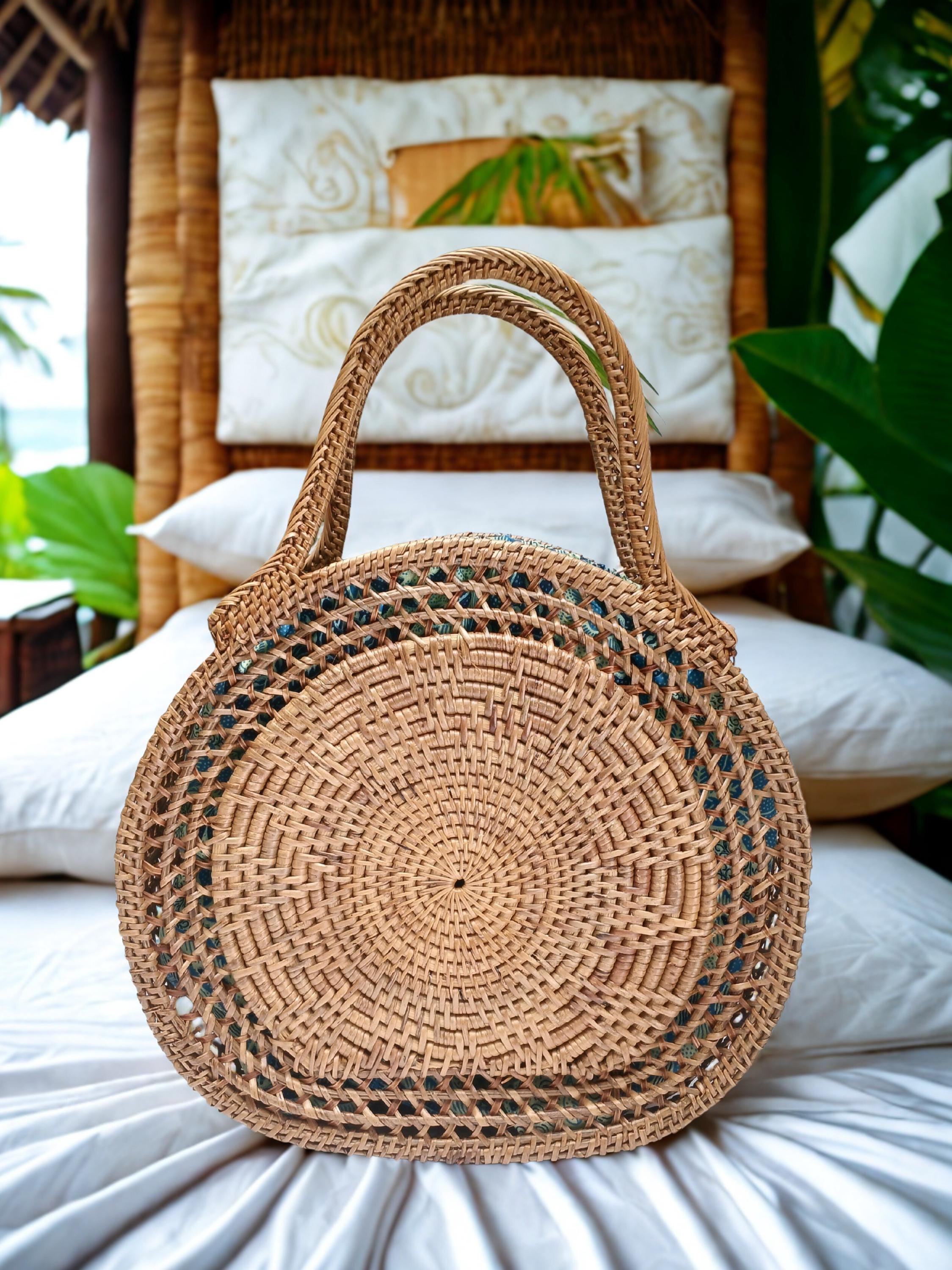 Rattan Round Bag