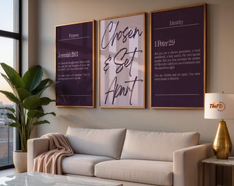 Modern Christian Prints Set of 3, Scripture Wall Art Printable, Christian Girl Faith Decor, Neutral Bible Verse Poster, Jeremiah 29:11 Art