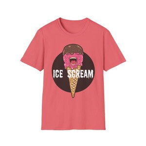 Ice Scream Funny Horror T-Shirt, Scary Ice Cream Cone Shirt, Creepy Food Graphic Tee, Halloween Gift, Weird Aesthetic Shirt Unisex