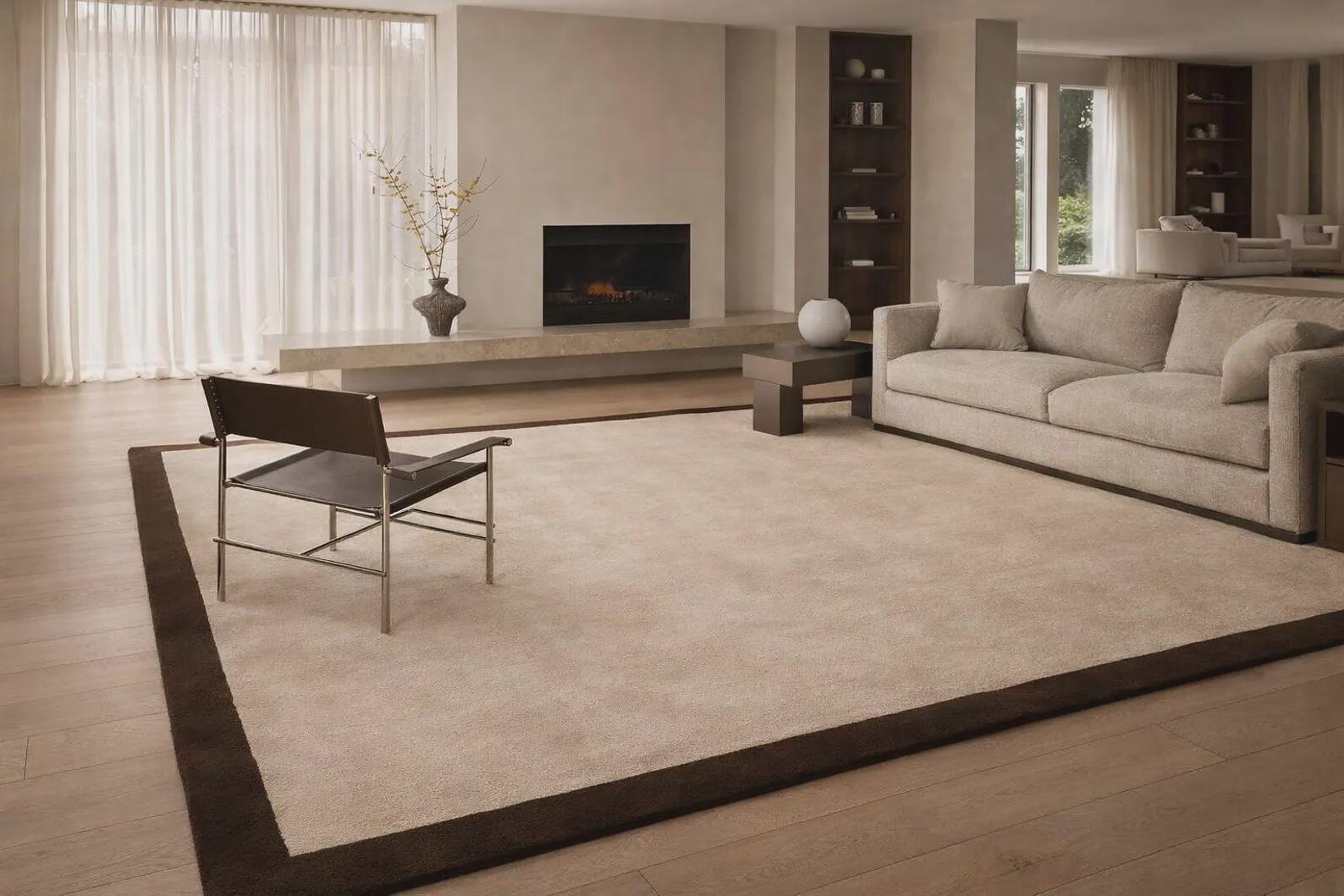 Hand-tufted Wool Rug | Modern Minimalist Design | Neutral Tone | Living ...