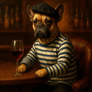 French Bulldog Wall Art – Vintage Dog Gentleman Print from the Gentlebeasts Club 8x10