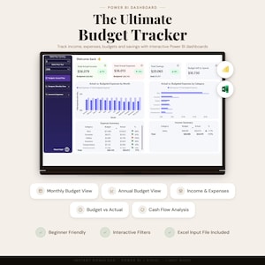 Power BI Monthly Budget Tracker | Budget vs Actual Expense Dashboard