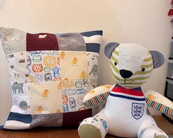 Baby Clothes Memory Cushion Cover – Handmade Keepsake Pillow