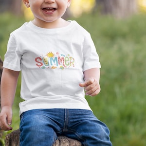 Colorful Summer Baby T-Shirt, Toddler Tee, Cute Kids Summer Shirt, Baby Gift, Fun Summer Apparel, Summer Outfit