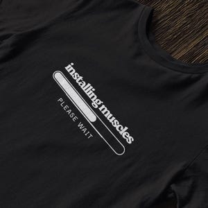 Muscle Installation Tee - Funny Gym Shirt, Workout Gift, Fitness Humor, Unisex Cotton Tee, Sportswear for Him/Her