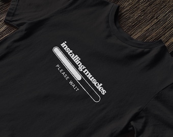 Muskel-T-Shirt - Lustiges Gym Workout Baumwolle Unisex Shirt