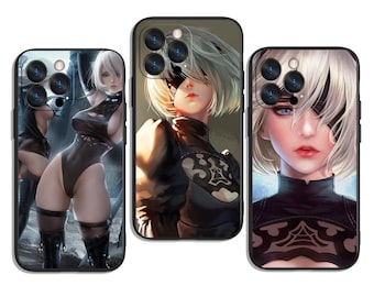 Anime Futuristic Android Warrior Trendy and Protective Case Cover Art for All iPhone & Samsung Galaxy Models