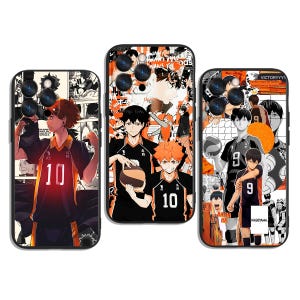 Anime japonais Team Spirit et Spike Motion Esthétique tendance et housse de protection pour tous les modèles d&#39;iPhone et de Samsung Galaxy
