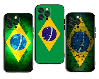 Brazil Flag National Pride Trendy and Protective Case Cover for All iPhone & Samsung Galaxy Models