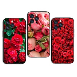 Romantic Red Rose Bloom with Elegant Floral Style Trendy and Protective Case Cover Art for All iPhone & Samsung Galaxy Models