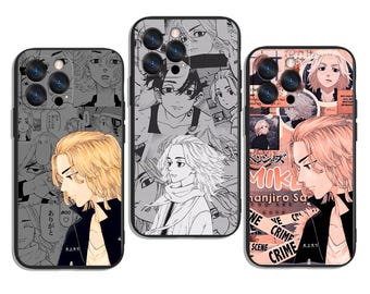 Japanese Anime Street Gang Energy and Time Travel Glow Trendy and Protective Case Cover Art for All iPhone & Samsung Galaxy Models