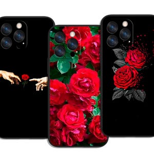 Beautiful Red Roses Bloom Trendy and Protective Case Cover Art for All iPhone & Samsung Galaxy Models