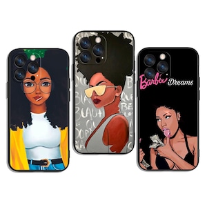 Trendy Black Girl Magic Fashion Power und Schutzhülle Cover Art für Alle iPhone & Samsung Galaxy Modelle
