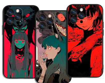 Anime Oni Shadow – Cute and Cursed Art Trendy and Protective Case Cover Art for All iPhone & Samsung Galaxy Models
