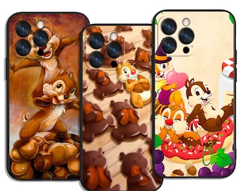Chip and Dale Vintage Cartoon Mischief Duo Forest Fun Vibes Trendy and Protective Case Cover Art for All iPhone & Samsung Galaxy Models