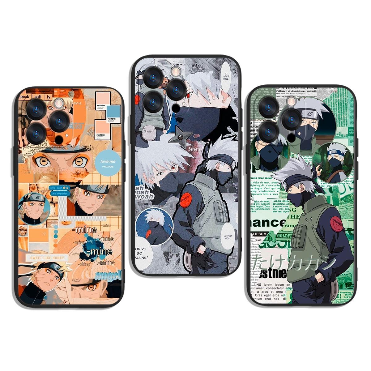 Kakashi Led Naruto Phone Case Anime Obito Phone Case Obito Phone Kakashi  Led Phone Case Anime