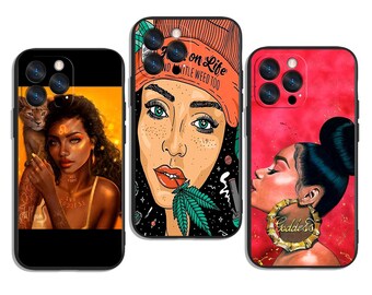 Elegant Black Queen Look with Fashion Glow Trendy and Protective Case Cover Art for All iPhone & Samsung Galaxy Models