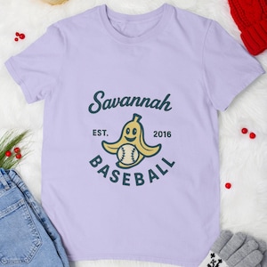 Retro Savannah Baseball T-shirt, Vintage Soft Tee, Unisex Comfort Colors Shirt, Banana fan gift, Summer Sports Top