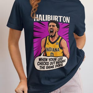 Limited Tyrese Haliburton Tee, Oversized Bootleg Shirt, NBA Conference Finals Playoff T Shirt, Gift Present Birthday!