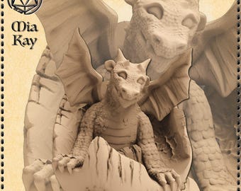 Baby Dragon miniature by M3DM