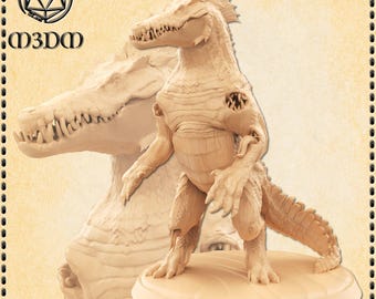 Cipactli - Monstrous Crocodile miniature by M3DM