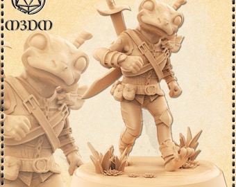 Frogfolk Ranger Miniature by M3DM