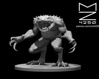Red Slaad miniature by MZ4250