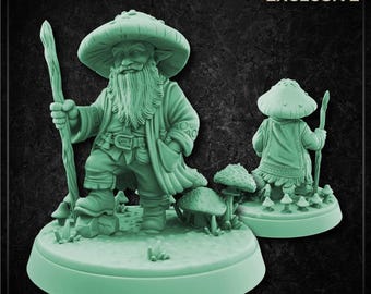 Forest Gnome Wizard Miniature by M3DM