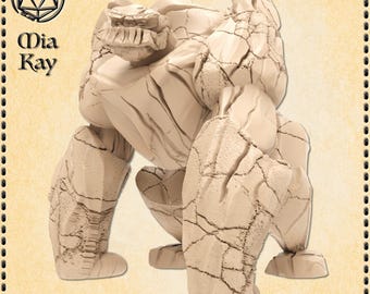 Greater Earth Elemental miniature by M3DM