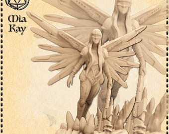 Cyberpunk Angel miniature by M3DM