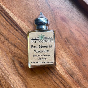 Full Moon in Virgo Oil - A ritual oil for forgiveness, emotional release, and spiritual growth.