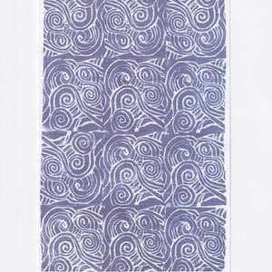 Sea Waves Wall Art- Small Blue Print