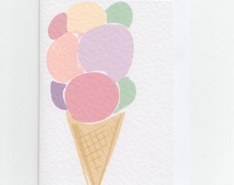 Ice Cream Card - Pastel Greetings Card