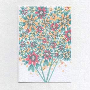 Modern Flower Bouquet- Blank Card